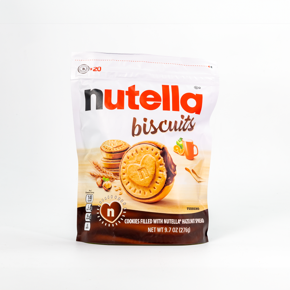 Paquete de 12 piezas Nutella Biscuits Filled Cookies 276 G